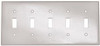 Leviton 609018  5-Gang Toggle Device Switch Wallplate, Standard Size, Thermoset, Device Mount, White