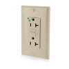 Leviton 2493463  SMARTLOCKPRO HOSPITAL GRADE DUPLEX GFCI RECEPTACLE WITH LED INDICATOR, NEMA 5-20R, 125 VOLT, 20 AMP, IVORY (1 PER CASE)