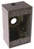 Hubbell 662051Hubbell WEATHERPROOF BOX SINGLE GANG FOUR 3/4 IN. OUTLETS GRAY