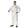 Kimberly Clark KCC44303 Kleenguard A40 White Large Microporous Film Laminate Disposable General Purpose & Work Coveralls - Open Ankles, Open Wrists - [PRICE is per EACH]