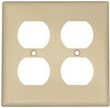 Leviton 609024  2-Gang Duplex Device Receptacle Wallplate, Standard Size, Thermoset, Device Mount, White Color: White, Model: , Tools & Hardware store