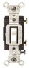 Leviton 606966  15 Amp, 120/277 Volt, Toggle Single-Pole Ac Quiet Switch, Commercial Grade, Grounding, White