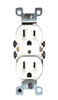 Leviton 606682  15 Amp, 125 Volt, Duplex Receptacle, Residential Grade, Grounding, All Screws Backed Out, Contractor Pack, White by