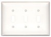 Leviton 609059  Wallplate 3-Gang Toggle Midway Size Plastic - Ivory (Pkg of 10)