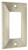 Hubbell 606417 Bryant Electric 1-Gang 1 Decorator/GFCI Opening 302/304 Metallic Wall Plate, Stainless Steel, With Removable White Protective Film