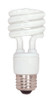 SATCO PRODUCTS 282475 Satco 13-Watt Medium Base T2 Mini Spiral, 2700K, 120V, Equivalent to 60-Watt Incandescent Lamp for Enclosed Fixtures