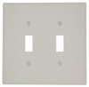 Leviton 2472801  Wallplate 2-Gang Toggle Midway Size Plastic - Light Almond (Pkg of 15)