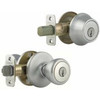 KWIKSET CP690T-26D 690 Tylo Entry Knob and Single Cylinder Deadbolt Combo, Satin Chrome, Pack of 6