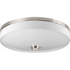 Progress Lighting 9436110930K9  2-Lt. LED Flush Mount w/AC LED Module (16") Fabric linen drum shade