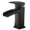 Pfister PLG42DF0B LG42DF0B Kenzo Single Control Waterfall 4 Inch Centerset Bathroom Faucet in Black, Water-Efficient Model