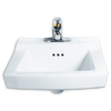 American Standard 124.131.020 0 Comrade Wall Hung Sink with 4-Inch Centerset, White