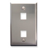 ICC IC107SF2SS - - 2Port Face - Stainless "Product Category: Installation Equipment/Wall Jacks/Inserts".