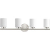Progress Lighting 94216009 P2160-09 Contemporary/Soft 4-100W Med Bath Bracket, Brushed Nickel