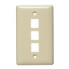 HUBBELL NSP13BKHubbell PLATE,WALL, LABEL-LESS,1-G,3-PORT,BK