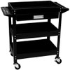WILMAR WLMW54006 Performance Tool 23" x 16" 3 Shelf Utility Cart with Drawer.