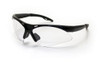 SAS Safety SAS540-0200 Safety Glasses, Diamondback, Wraparound Black Frame, Scratch Resistant, Anti-Fog, Clear Lens