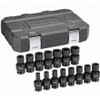 GearWrench KDT84939N 1/2-Inch 6 Point Metric Universal Impact Socket Set (15 Piece)