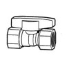 T&S Brass BTBV16 GAS BALL VALVE 1"FIP X 1"FIP