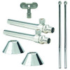 T&S Brass SCS400AX C BrassCraft Faucet Kit: 1/2" Nom Sweat x 3/8" O.D. Comp Multi-Turn Angle Valve with Key, 5" Extension, 12" Riser, Flange