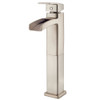 Pfister PLG40DF0K  Kenzo Single Control Waterfall Vessel Bathroom Faucet in Brushed Nickel, Water-Efficient Model