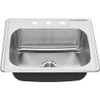 American Standard 22SB.6252283S.075  Colony Top Mount Ada 25x22 single Bowl Stainless Steel 3-Hole Kitchen Sink