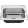 American Standard 22SB.6252283S.075  Colony Top Mount Ada 25x22 single Bowl Stainless Steel 3-Hole Kitchen Sink