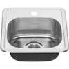 American Standard 22SB.6151511S.075  Colony Top Mount Ada 15x15 single Bowl Stainless Steel 1-Hole Kitchen Sink