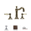 Rohl A1409XMTCB-2 Rohl Italian Bath Acqui Widespread Lavatory Faucet In Tuscan Brass With Cross Handles