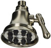 Rohl 113393 4-Inch Diameter Mantova Country Bath Style Showerhead 8 Jet with Adjustable Spray, Satin Nickel by