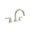 Rohl 105381 Perrin & Rowe Transitional J Spout Widespread Lavatory Faucet with Metal Lever Handles, Polished Nickel