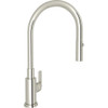 Rohl A3430LMPN-2 Rohl Lombardia Kitchen Single Lever Single Hole Pulldown Kitchen Faucet With Metal