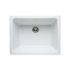 Rohl 111009 23-15/16-Inch by 18-1/2-Inch by 10-13/16-Inch Allia Single Bowl Undermount Fireclay Kitchen Sink in White