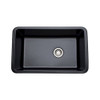 Rohl 117576 31-1/8-Inch by 19-5/8-Inch by 11-Inch Allia Single Bowl Undermount Fireclay Kitchen Sink in Matte Black