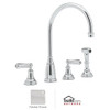 Rohl 103513 Perrin and Rowe Double Handle Athenian Kitchen Faucet with Lever Handle Finish: Polished Chrome