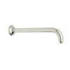 Rohl 105124 12-Inch Brass 1-Inch Diameter 1/2-Inch Male by 1/2-Inch Male Npt Michael Berman Wall Mounted Shower Arm, Polished Nickel