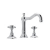 Rohl 118854 COUNTRY BATH ACQUI WIDESPREAD LAVATORY FAUCET IN POLISHED CHROME WITH CROSS HANDLES POP-UP AND COLUMN SPOUT C.B WIDESPREAD LAV X-H P.CR