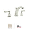 Rohl 106919 U.3760L-2 Perrin and Rowe Widespread Bathroom Faucet with Metal and Porcela, Polished Nickel