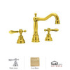 Rohl 114668 R413822Bk Ac107Lm-2 Cisal Widespread Bathroom Faucet with Pop-Up Drain and Classic, Inca Brass