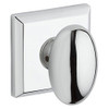 Baldwin PVELLTSR260  Reserve Privacy Ellipse with Traditional Square Rose in Bright Chrome Finish