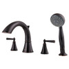 Pfister PLG64GLY  Saxton 2-Handle Complete Roman Tub Trim with Handheld Shower, Tuscan Bronze 