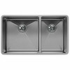 Elkay EECTRU32179RT Crosstown Stainless Steel 31-1/2" x 18-1/2" x 9" 60/40 Double Bowl Undermount Sink 121914