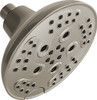 Delta D52666SS Universal Showering Components H2Okinetic 5-Setting Transitional Raincan Shower Head Stainless 52666SS