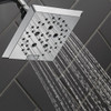 Delta D52664 Universal Showering Components H2Okinetic 5-Setting Angular Modern Raincan Shower Head Chrome.