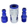 Milton Industries MILS-303TKIT ColorFit by Milton Coupler & Plug Kit - (T-Style, Blue) - 1/4" NPT, (3-Piece).