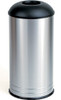 Bobrick 2300  Stainless Steel Floor-Standing Waste Receptacle with Black Steel Domed Top, Satin Finish, 18 Gallon Capacity, 15" Diameter x 31" Height