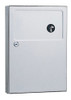 Bobrick 254  ClassicSeries 304 Stainless Steel Surface Mounted Sanitary Napkin Disposal, Satin Finish, 1.2 Gallon Capacity, 10-11/16" Width x 15-1/8" Height x 4-1/16" Depth