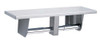 Bobrick 2840  304 Stainless Steel Toilet Tissue Dispenser with Utility Shelf, Satin Finish, 16" Width x 4" Height x 5" Depth