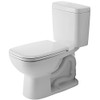 Duravit D-Code Two-Piece ToiletWhite Siphon Jet, Elongated, Het BOWL ONLY White Alpin Duravit 0117010062