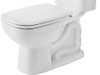 Duravit D-Code Two-Piece ToiletWhite Siphon Jet, Elongated, Het BOWL ONLY White Alpin Duravit 0117010062