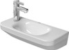 Duravit 713500009 Handrinse basin 19 5/8" DuraStyle, w. of, w tp, with th left White Alpin